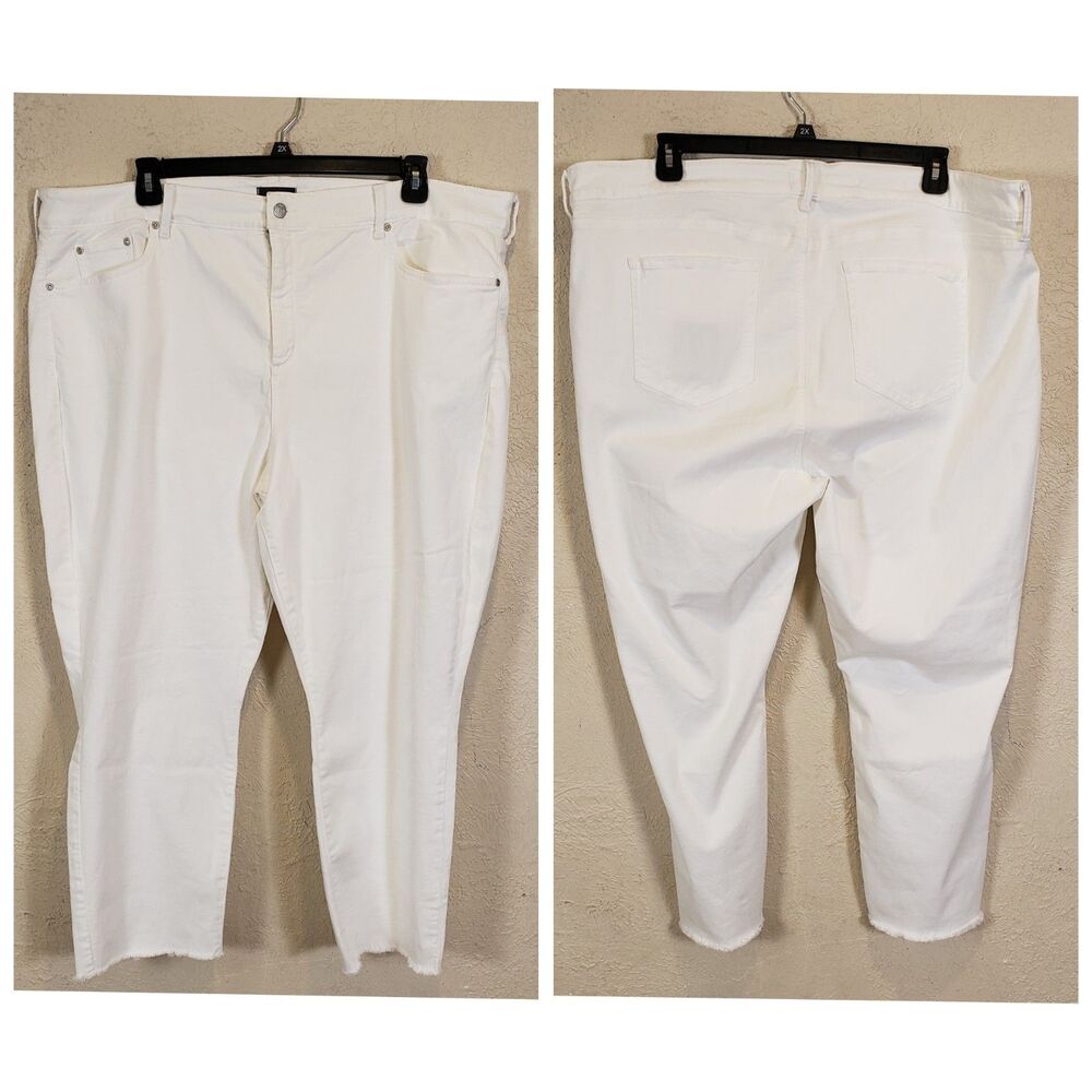 Nydj Plus Sheri Optic White Ankle Crop Jean Women's  24W